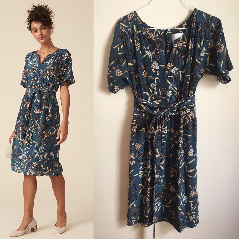 NWT Amour Vert Tamar Silk Midi Dress, Size XS